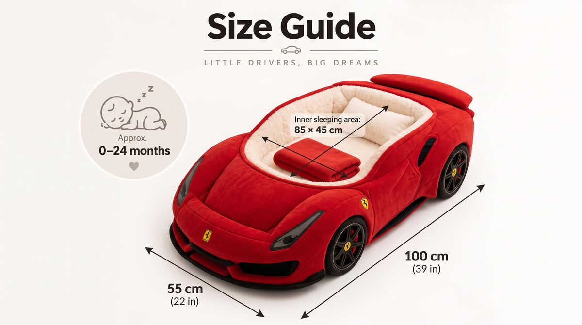 BabyRideSleep™ Black AMG 63 Soft Baby Bed